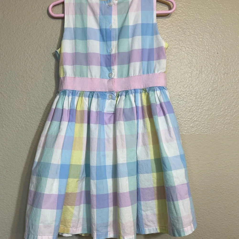 Girls Carters Pastel Plaid Party Dress 4 Toddler